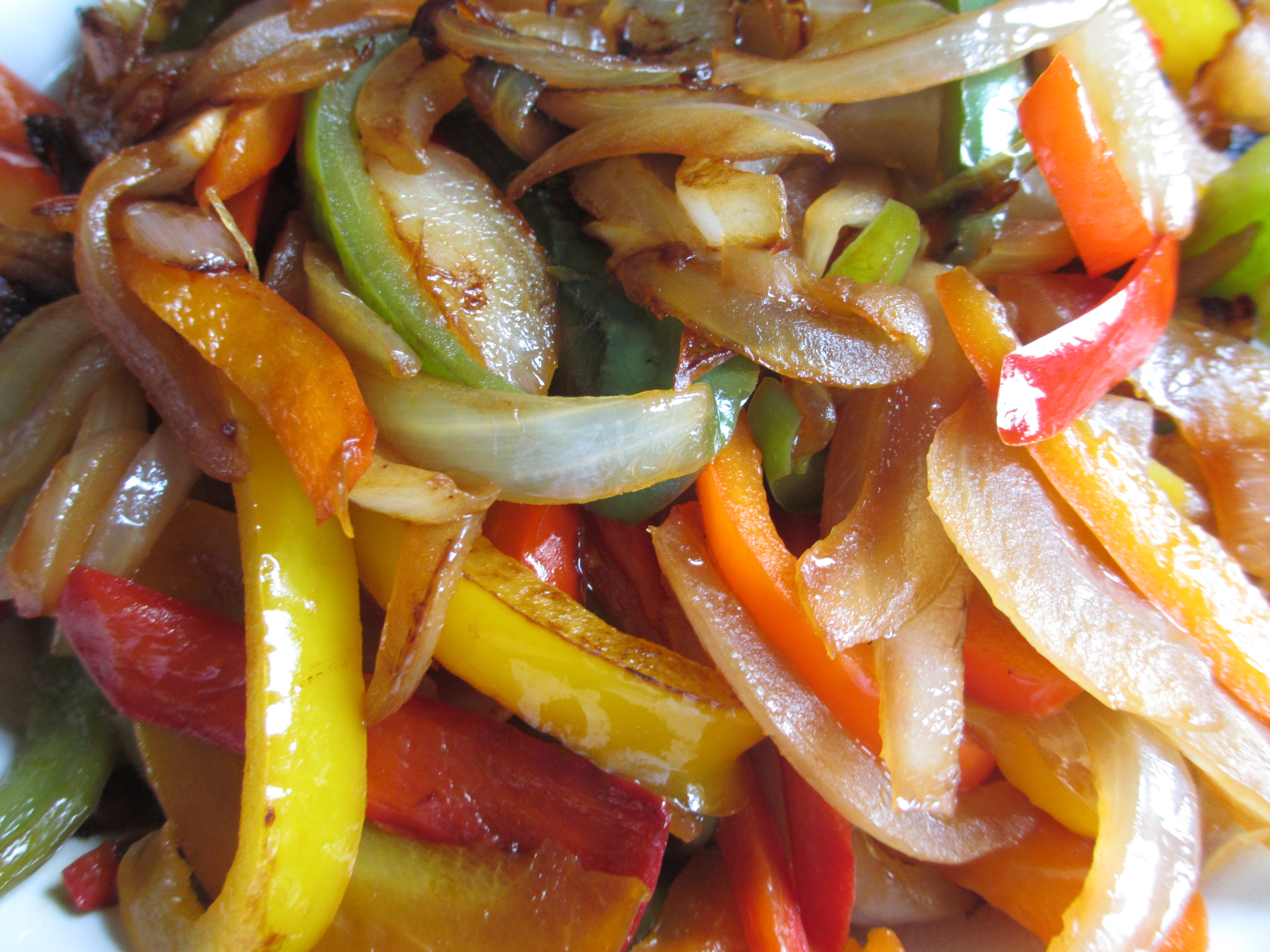 Sautéed color peppers