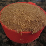 Brown sugar in a measuring cup