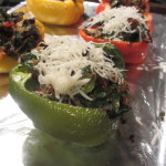 Stuffed bell peppers with cheese