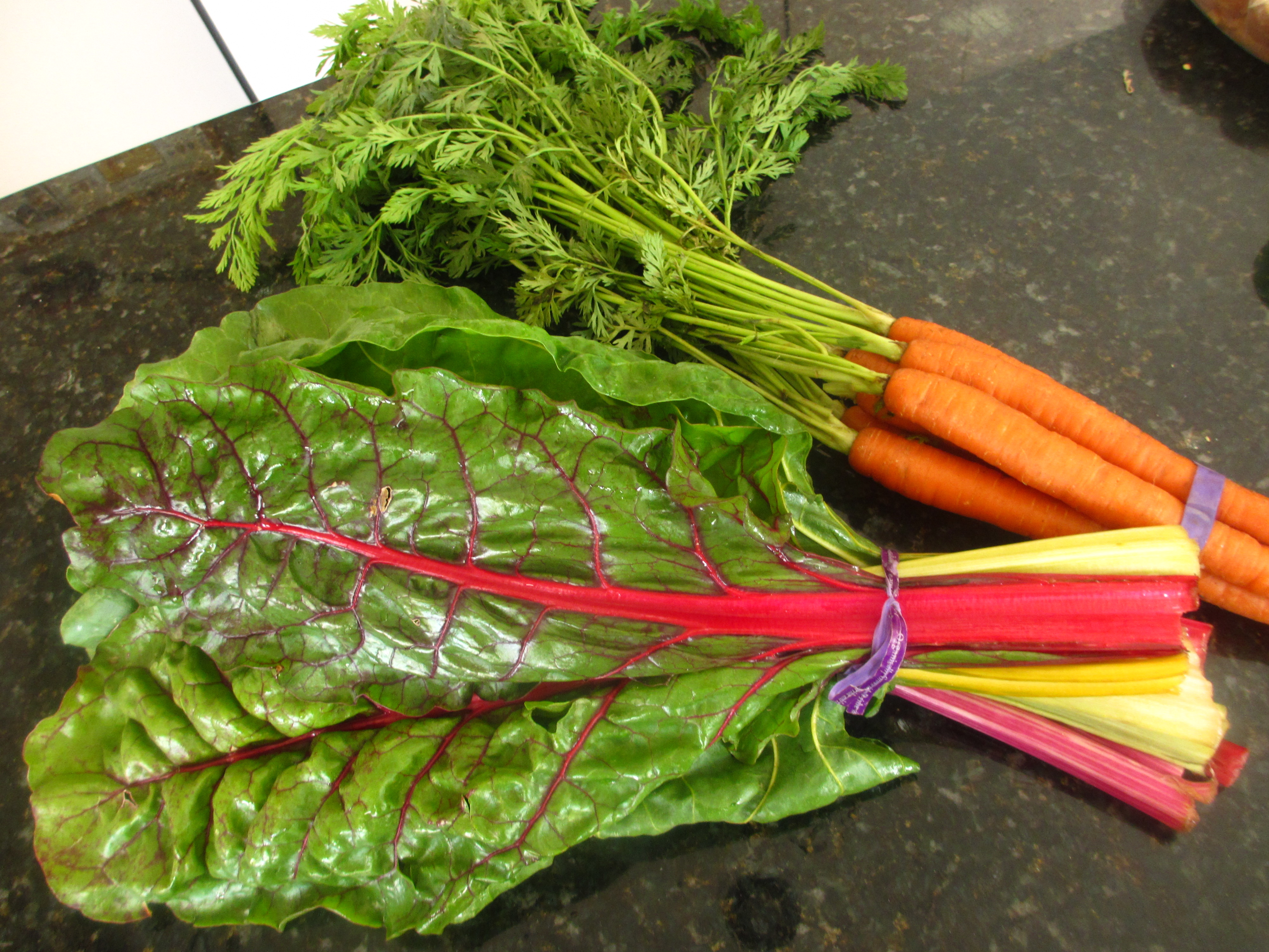 Swiss chard and carrots