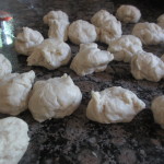 Piles of dough