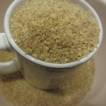 Measuring dry bulgur