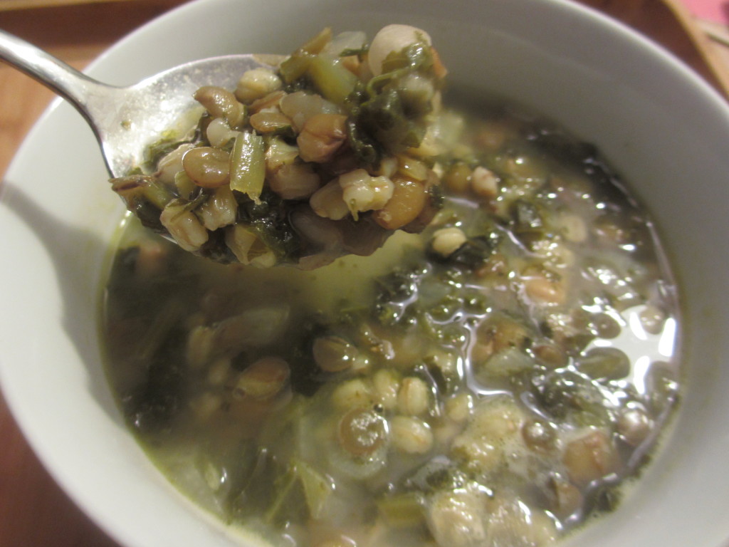 Barley Lentil Kale Soup - I Dream of Sesame