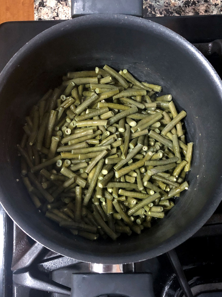 Long Green Beans, Cooked
