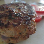 Turkey burgers, cooked
