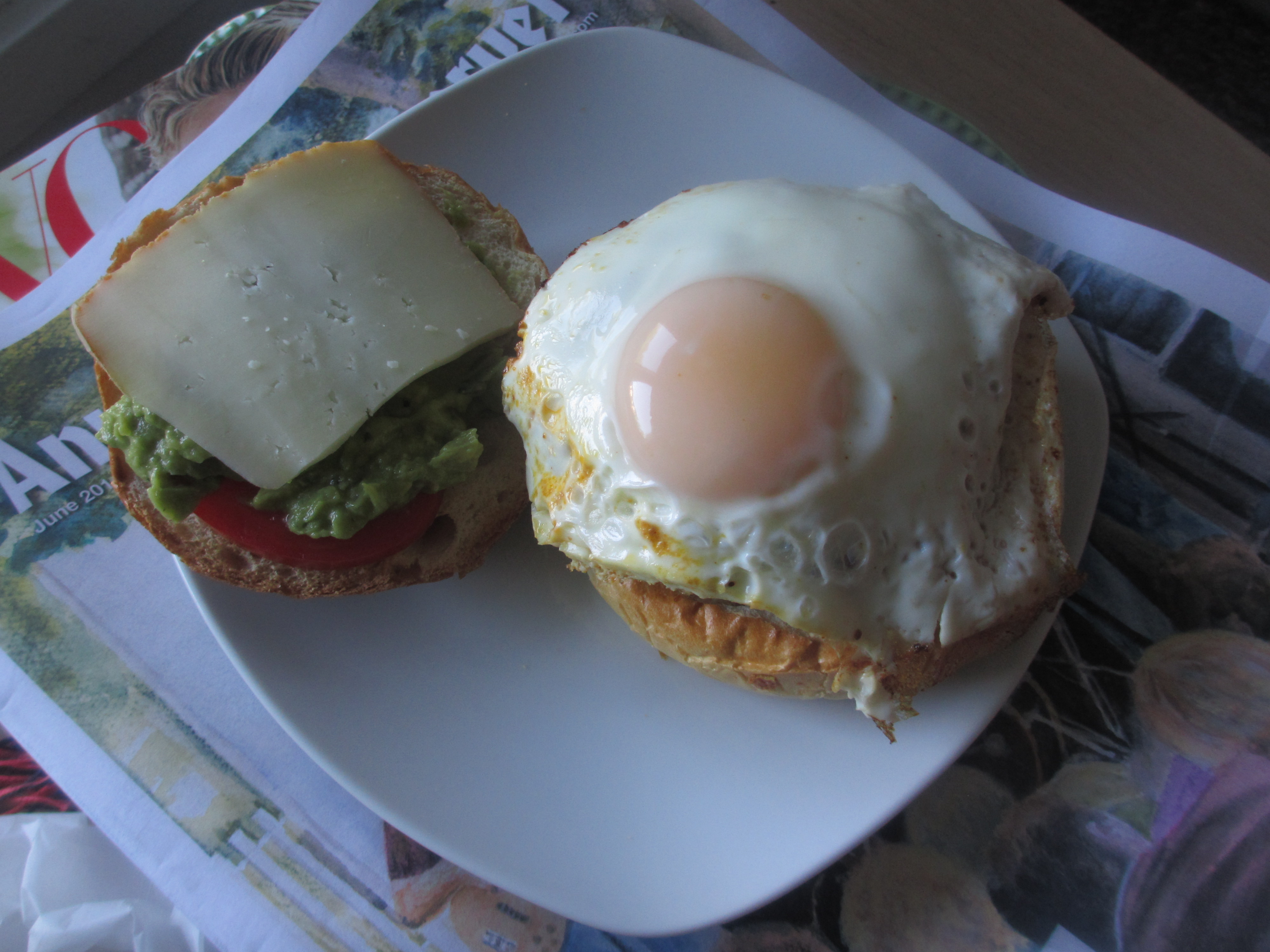 Turkey burger and fried egg on a bun