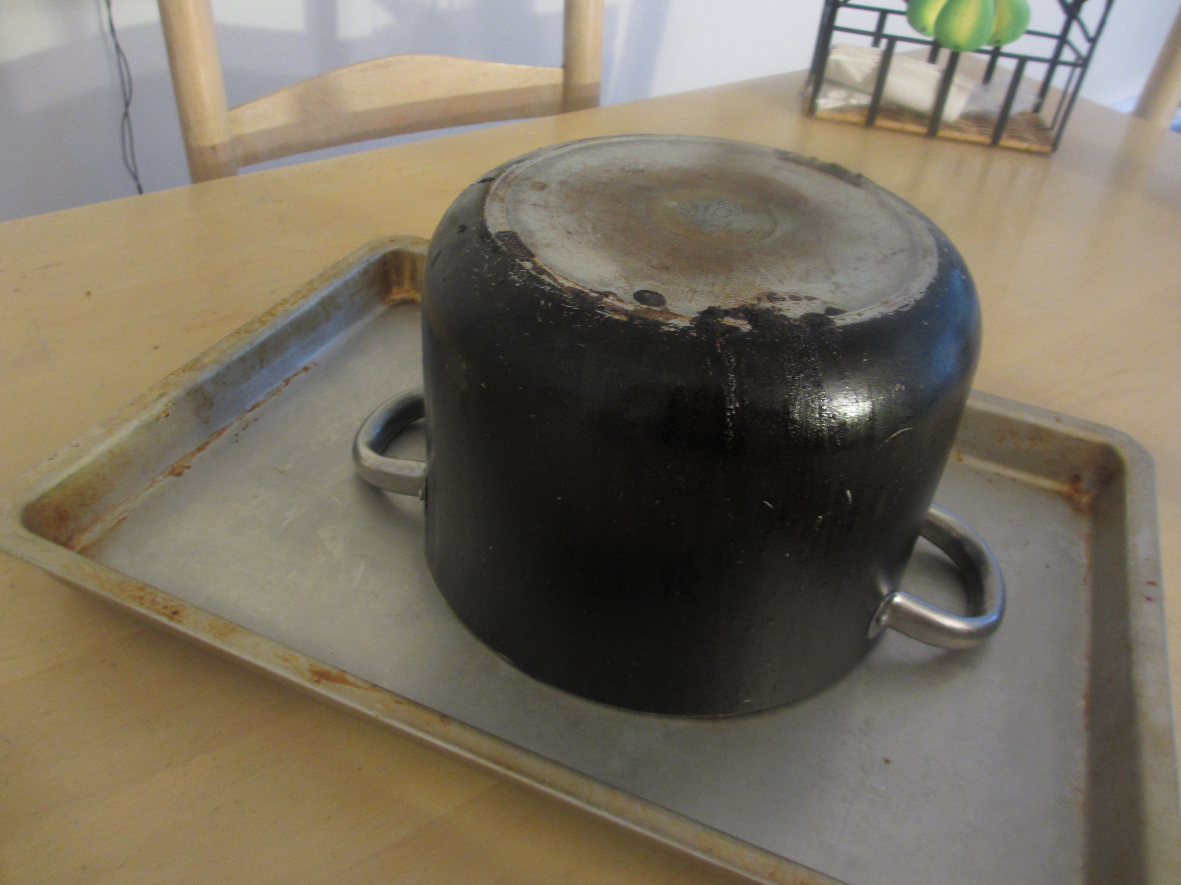 Pot of dolma, flipped upside down