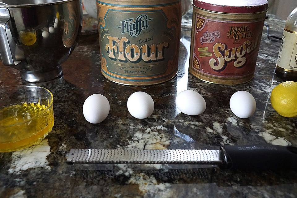 All the ingredients on the counter