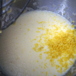 Whipped eggs with lemon zest