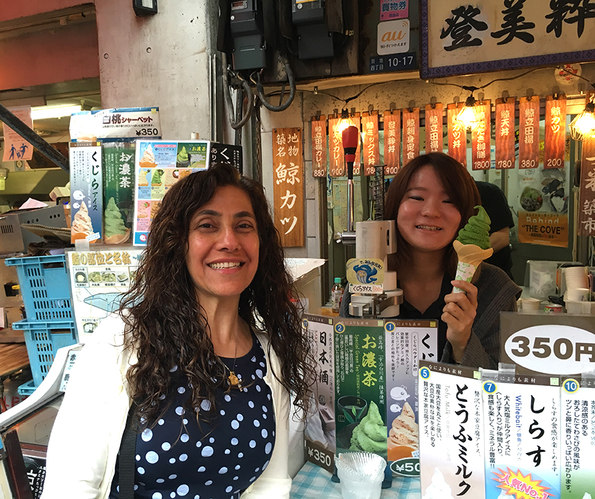 Green Tea Ice Cream at Tsukiji