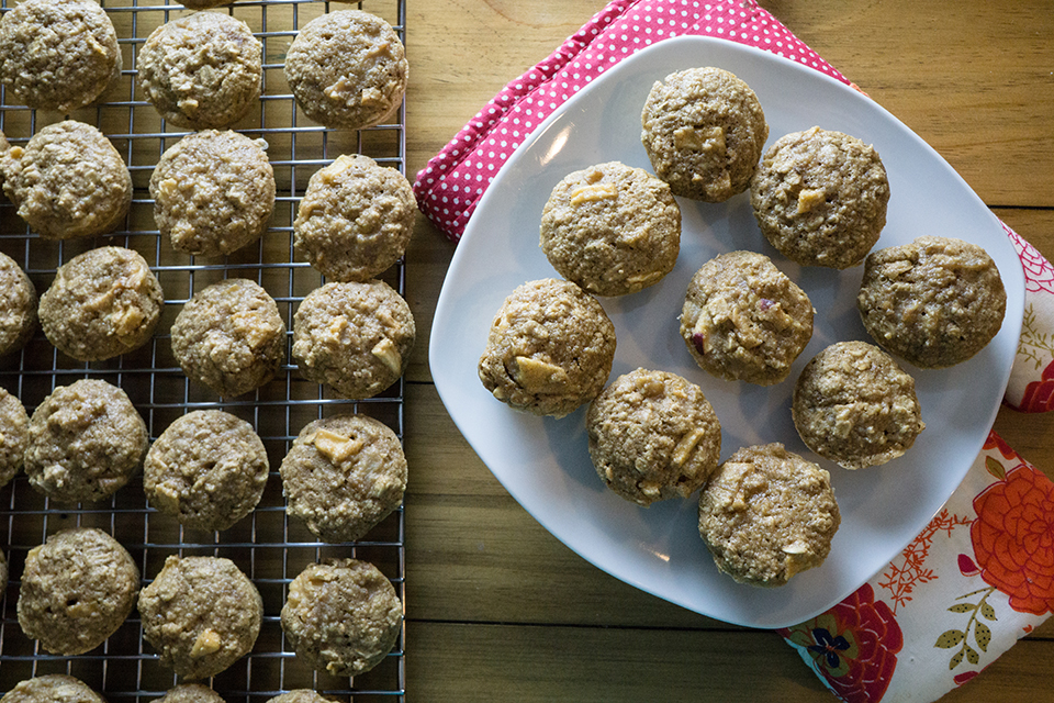 Aerial View Apple Oatmeal Muffins