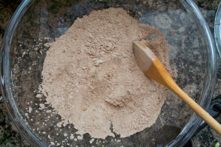 Dry ingredients in a bowl